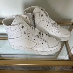 Zadig & Voltarie High Flash Sneakers White Leather US 8 /EU 38